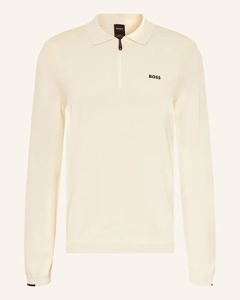 HUGO BOSS Strick-Poloshirt EVER X Creme