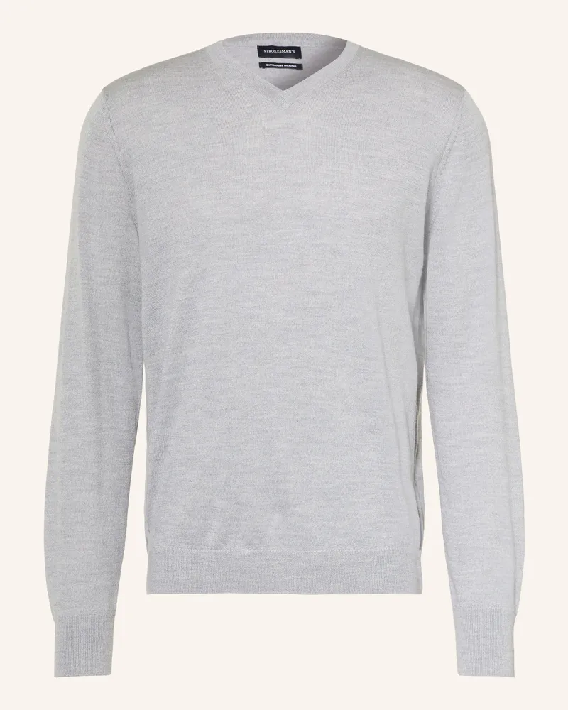 Strokesman's Strokesman Pullover Aus Merinowolle grau Hellgrau