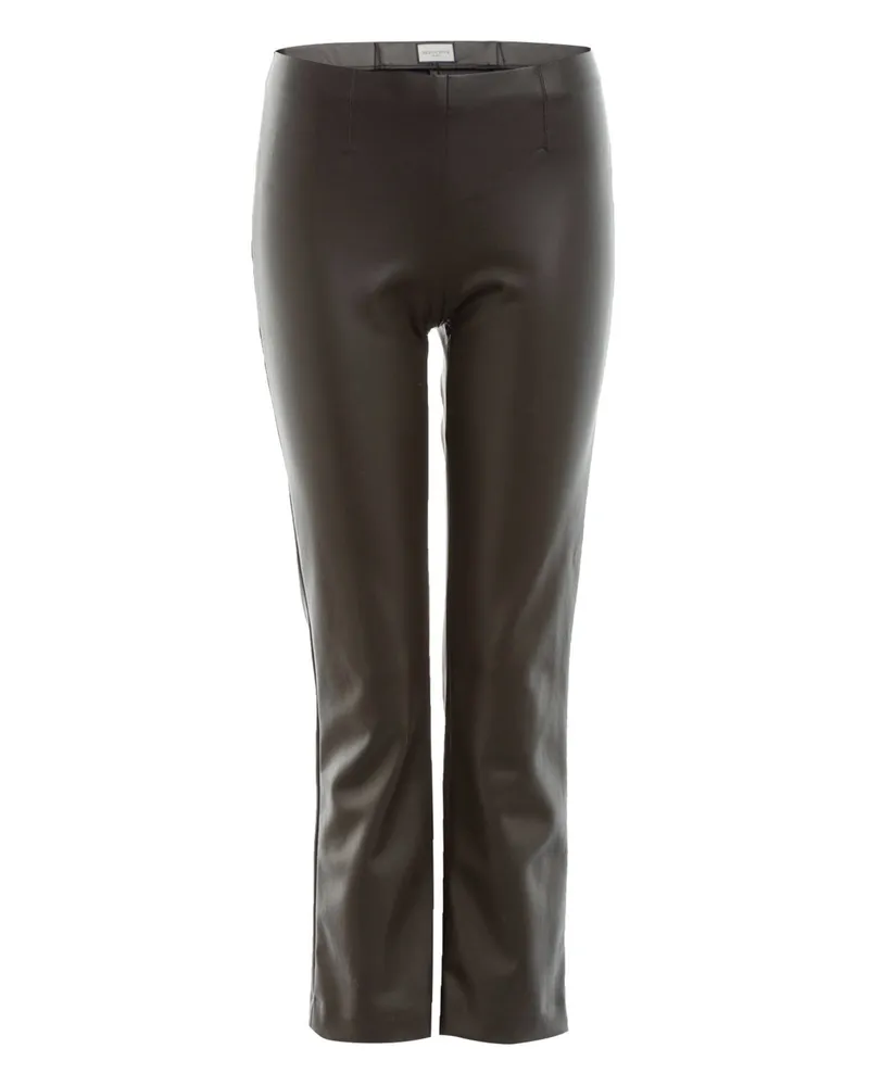 SEDUCTIVE  7/8-Leggings CINDY in Lederoptik Dunkelbraun