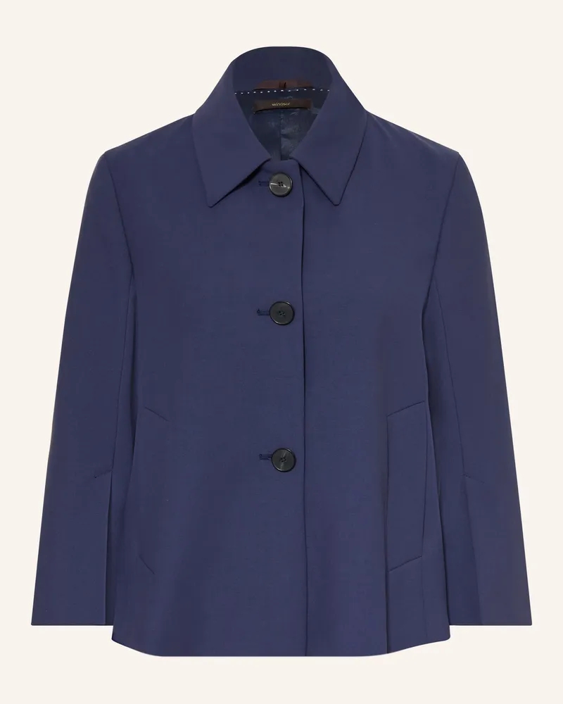 windsor. Kastenjacke Aus Jersey Mit 3/4-Arm blau Dunkelblau