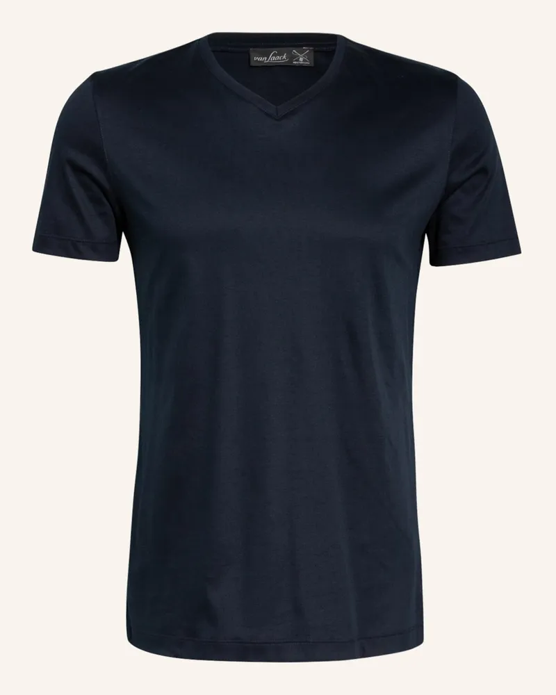 van Laack T-Shirt Pius blau Dunkelblau