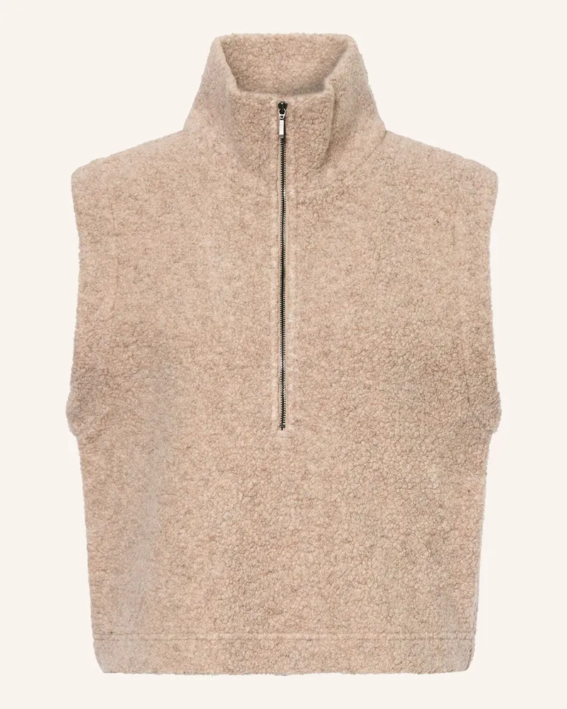 WE NORWEGIANS Fleece-Troyer Alta Aus Merinowolle beige Camel