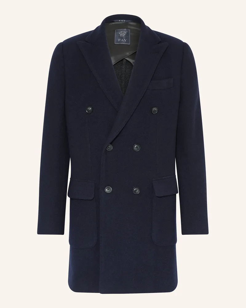 Fay Wollmantel blau Dunkelblau
