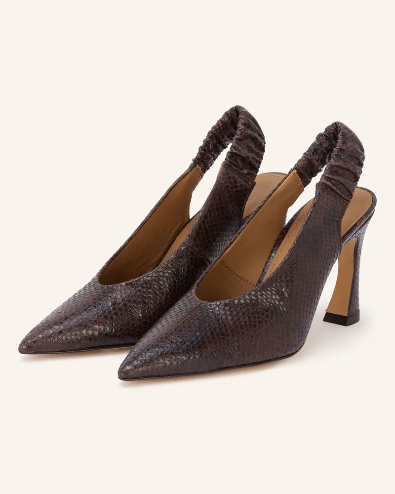 Flattered Slingpumps Lilian braun Dunkelbraun