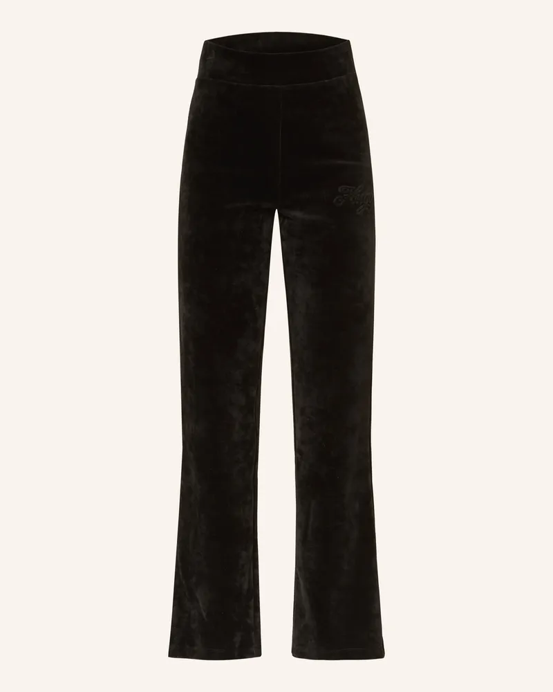 HUGO BOSS Bootcut-Hose NESSA aus Nicki Schwarz