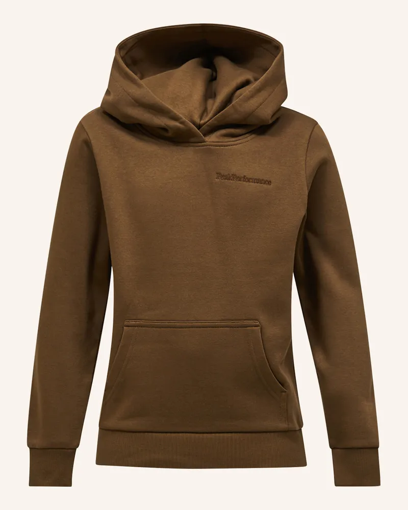 Peak Performance Jr Original Small Logo Hood Kapuzensweatshirt gruen Khaki