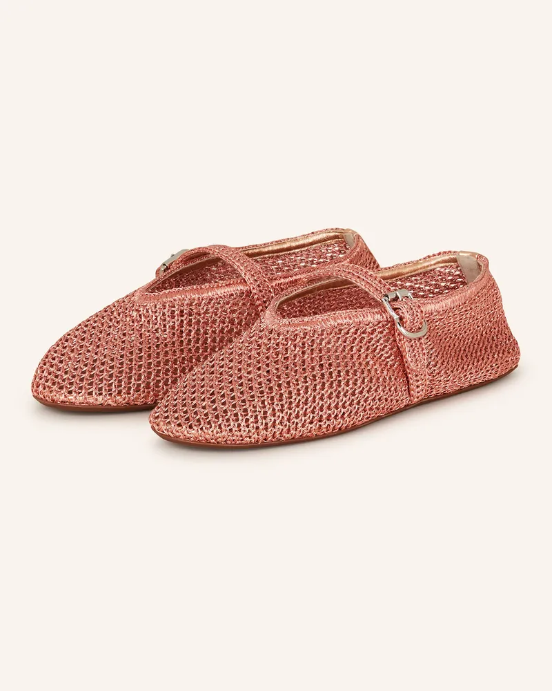 Alaïa Mary-Jane-Ballerinas Lachs