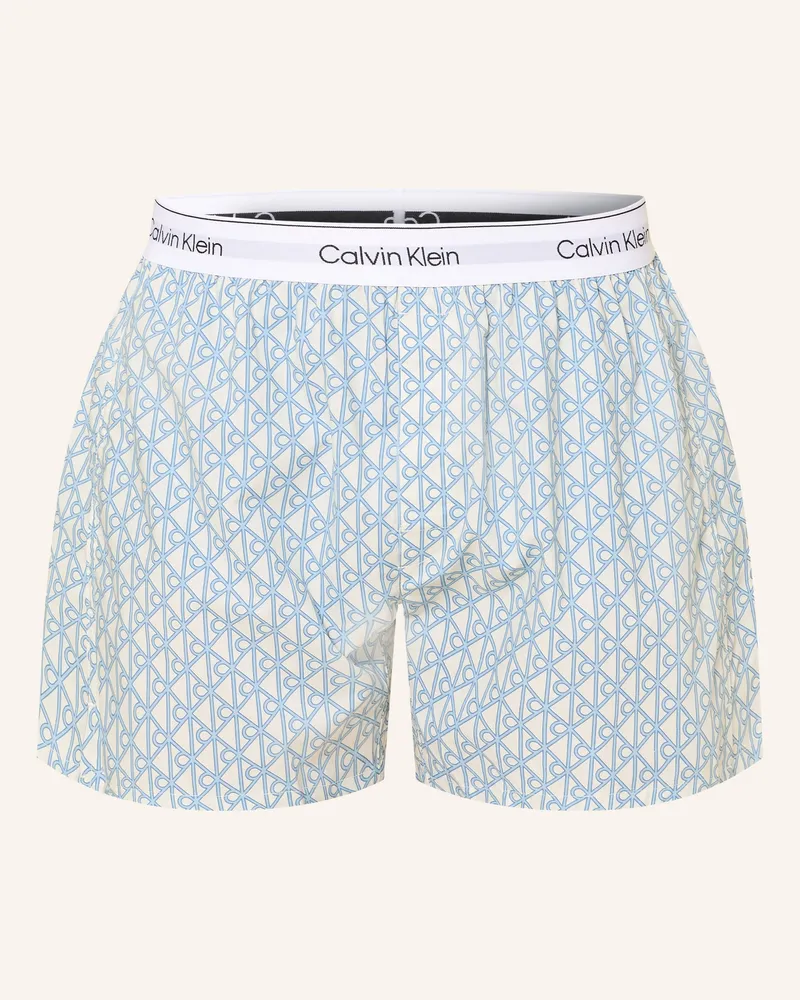 Calvin Klein Schlafshorts blau Weiss