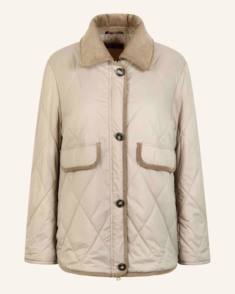 White Label Jacke Steppjacke Mit Cordkragen beige Beige
