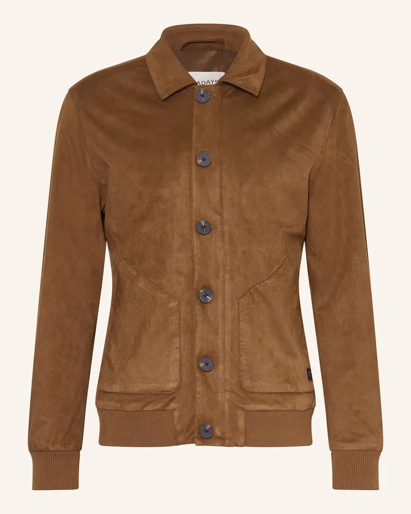 Nowadays Blouson in Lederoptik Braun