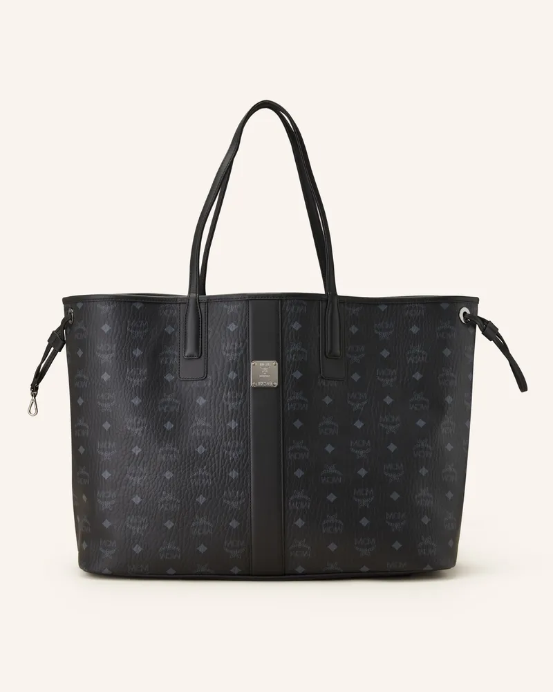 MCM Shopper Liz Vi Um Wenden Mit Pouch schwarz Schwarz