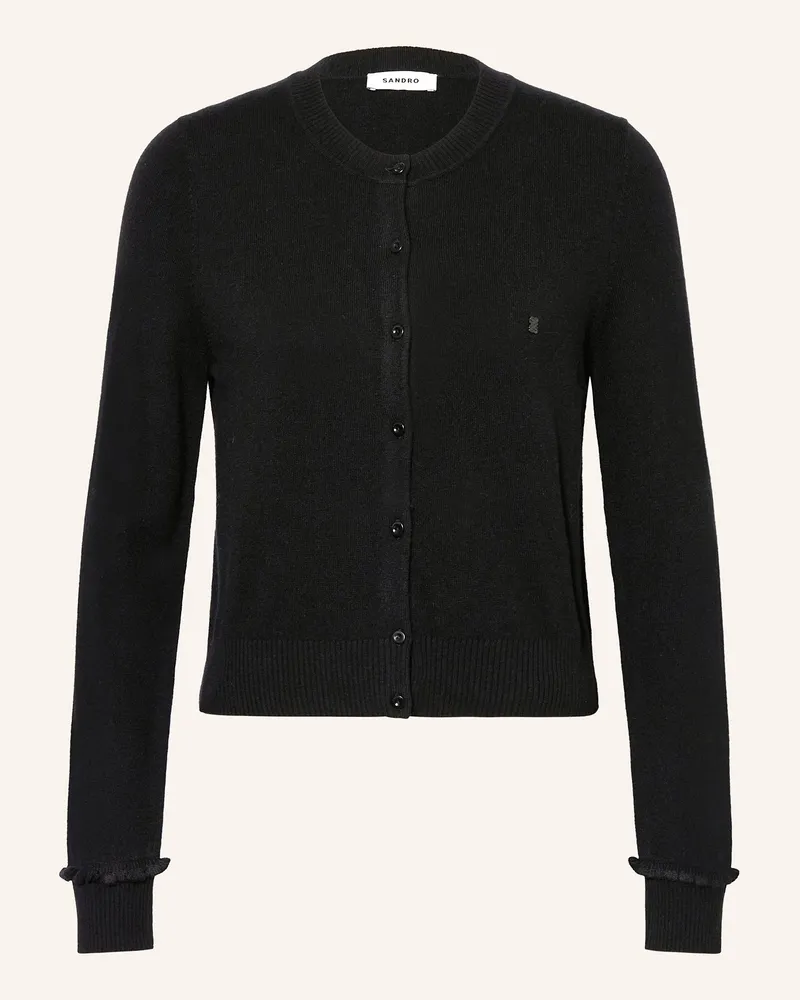 Sandro Strickjacke schwarz Schwarz