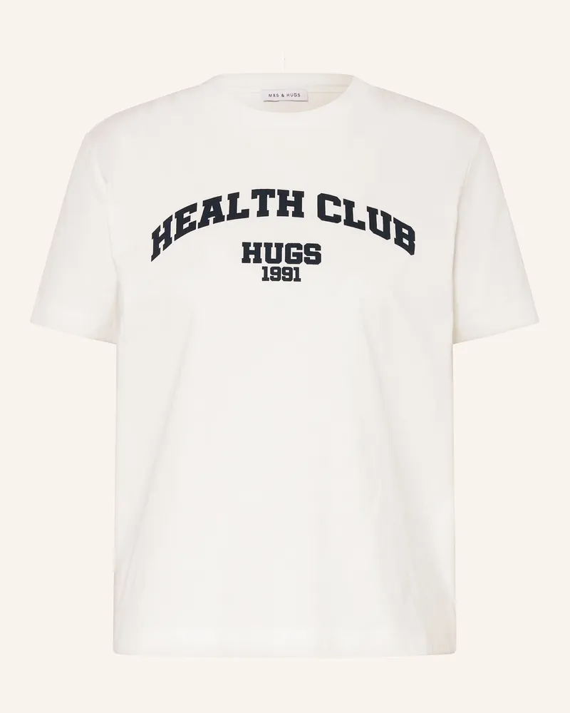 Mrs & HUGS T-Shirt Weiss
