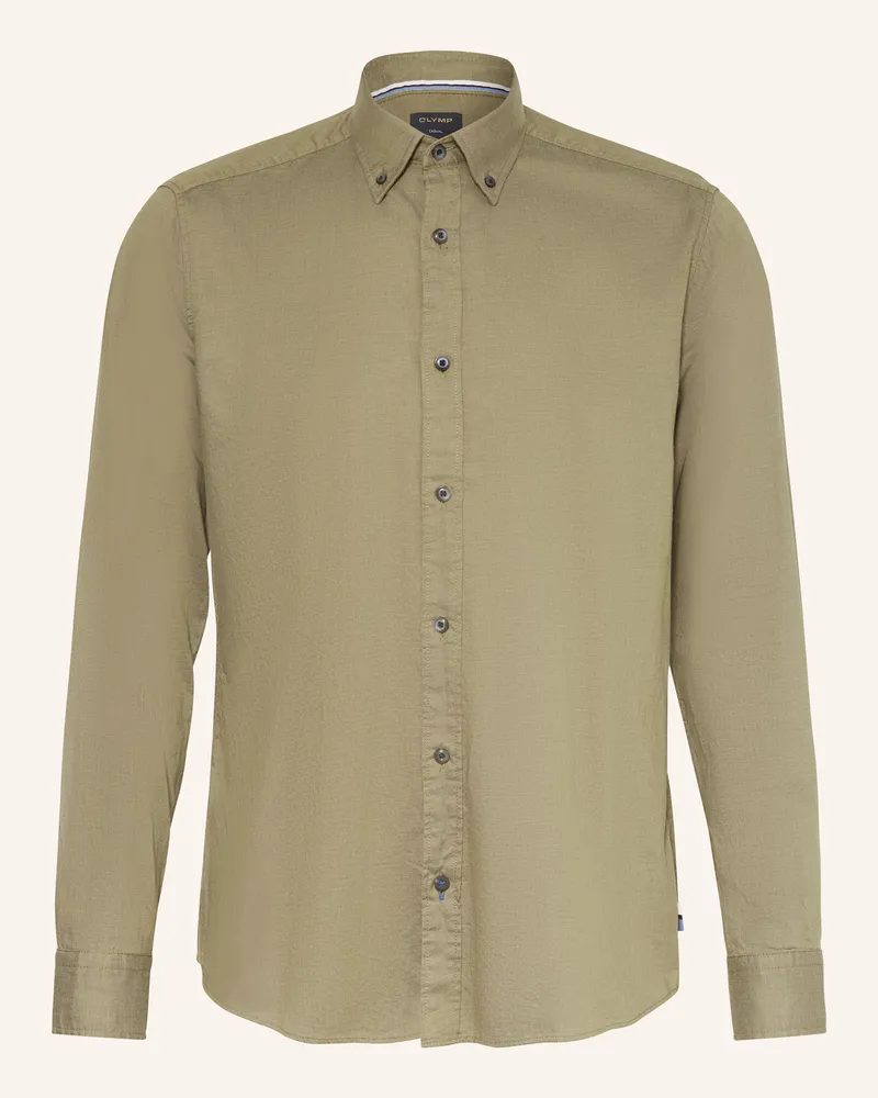 Olymp Hemd Casual regular fit Oliv