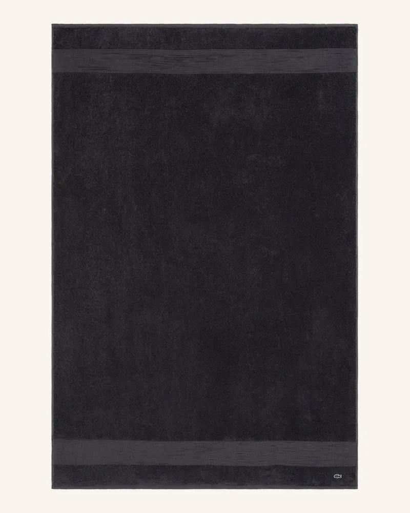 Lacoste Badetuch Llecroco schwarz Dunkelgrau