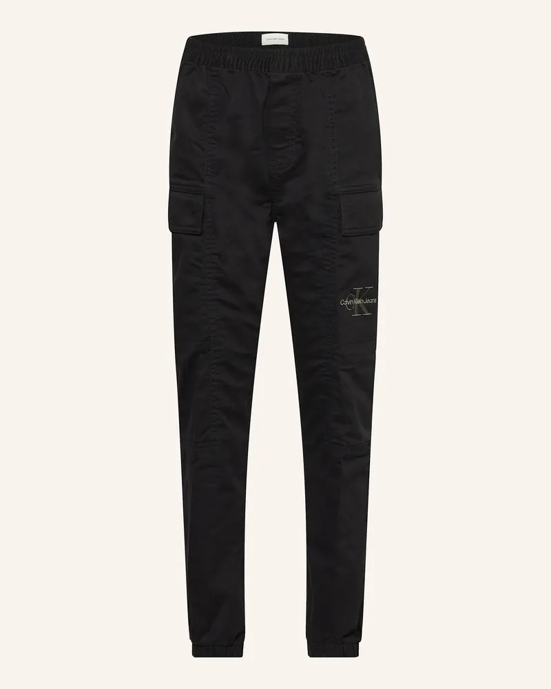 Calvin Klein Cargohose schwarz Schwarz