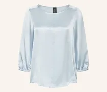 Seidenbluse Mit 3/4-Arm blau