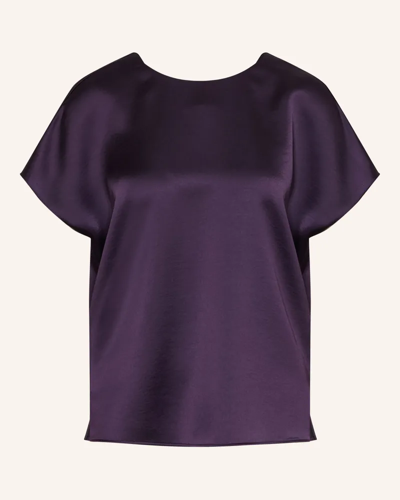 Luisa Cerano Blusenshirt Aus Satin lila Dunkellila