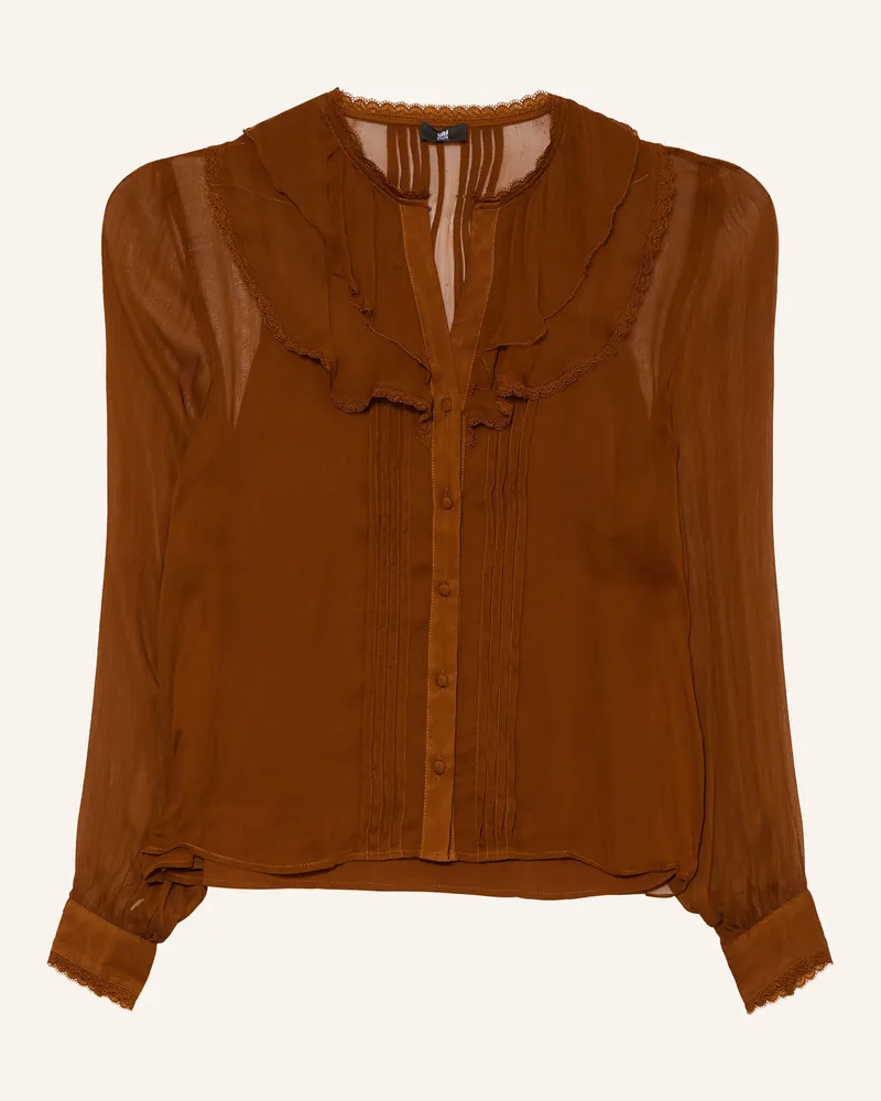 Riani Bluse Mit Spitze Und Volants braun Braun