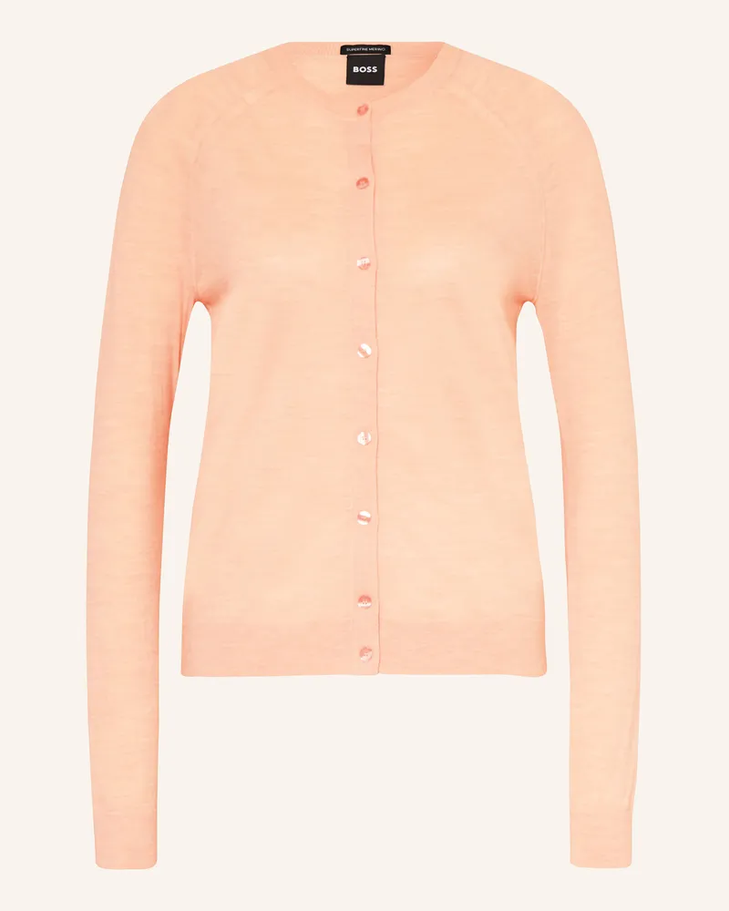 HUGO BOSS Strickjacke FONAMI Hellrosa