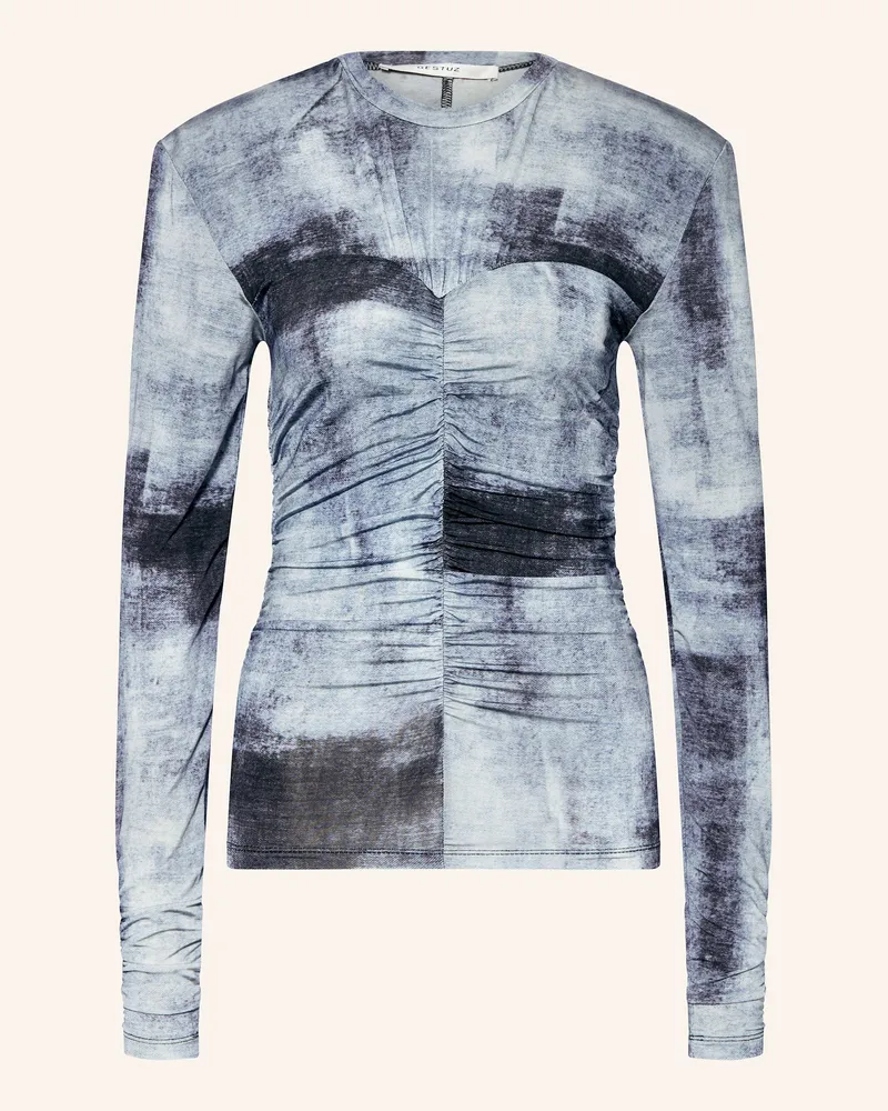 Gestuz Longsleeve Areengz blau Dunkelblau