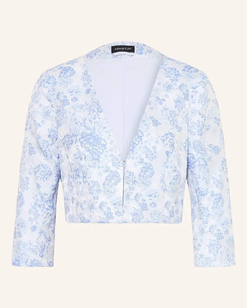 Apart Jacquard-Bolero Mit 3/4-Arm blau Hellblau
