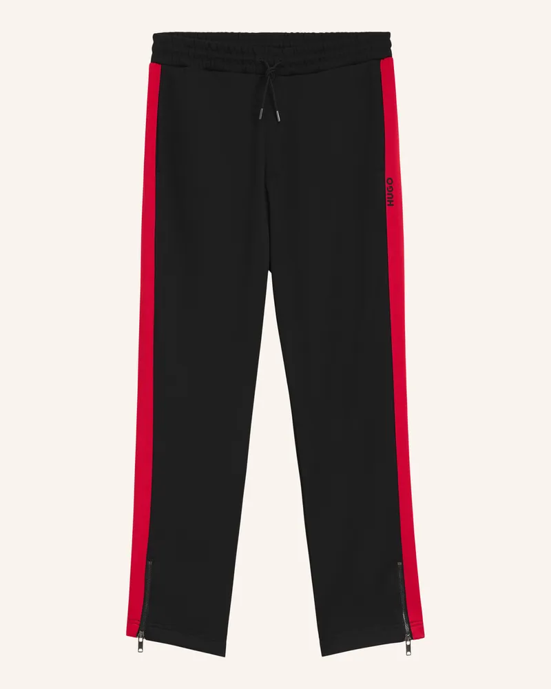 HUGO BOSS Casual Hose Dolos Relaxed Fit schwarz Schwarz