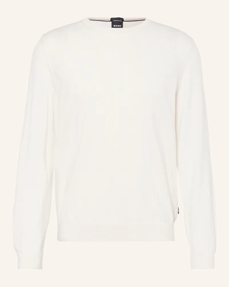 HUGO BOSS Pullover Leno weiss Ecru