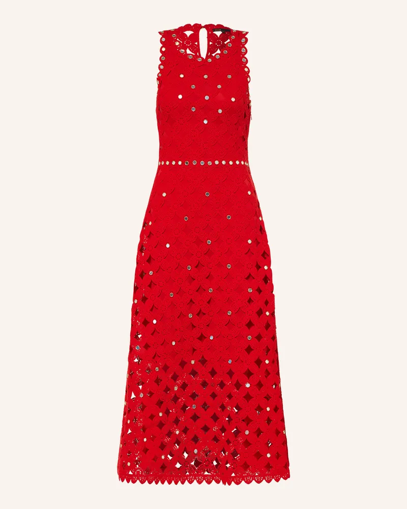 Maje Häkelkleid rot Rot