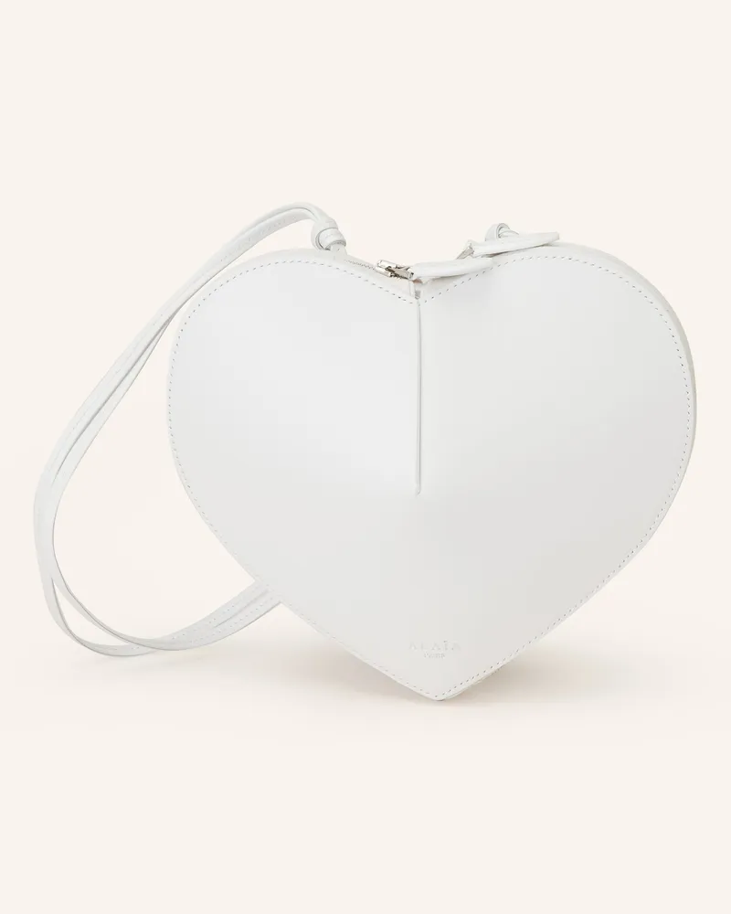 Alaïa Umhängetasche Le Coeur weiss Weiss