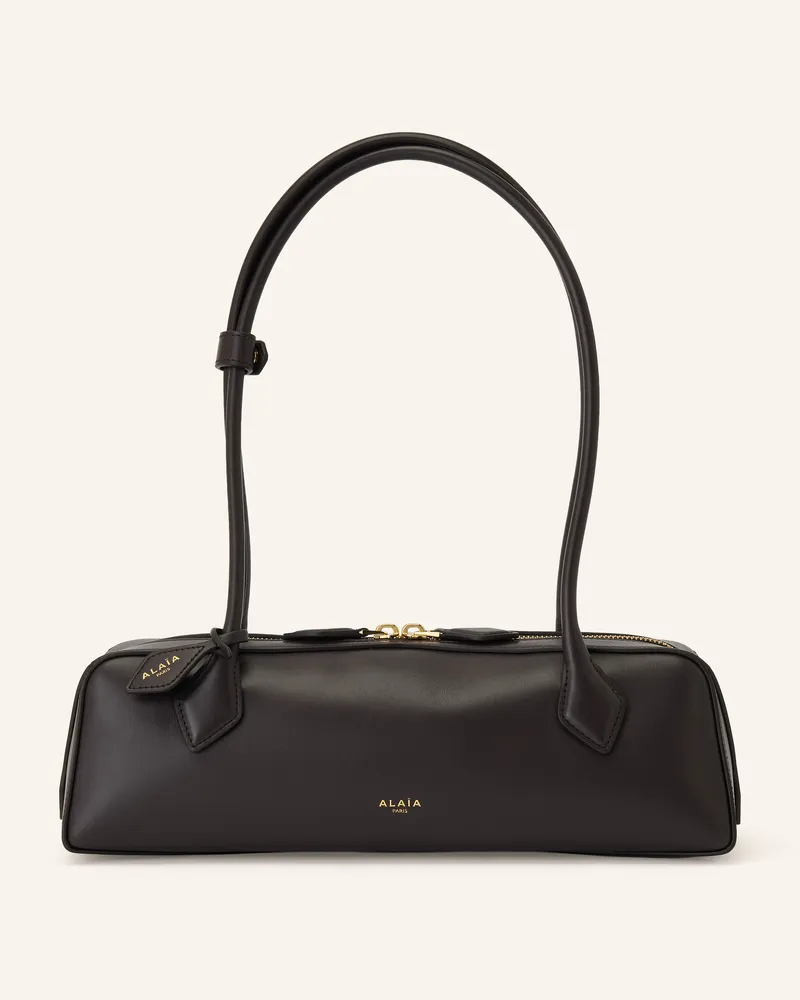 Alaïa Schultertasche Le Teckel Medium braun Dunkelbraun