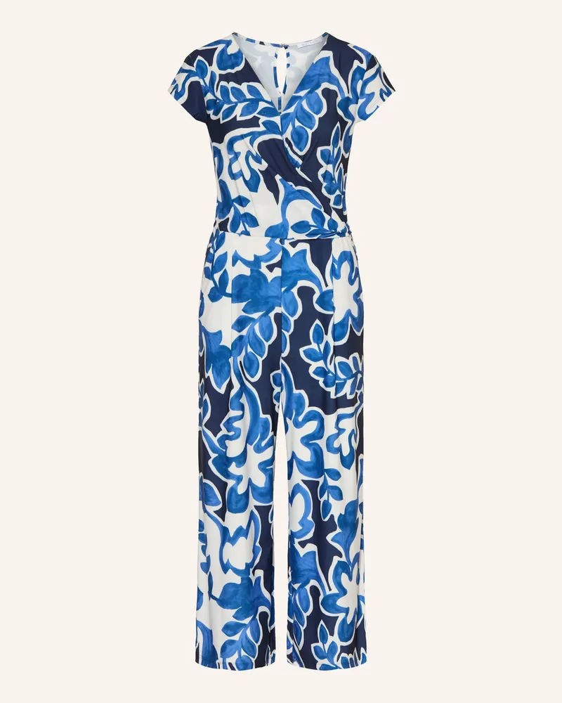 Betty Barclay Jumpsuit In Wickeloptik blau Weiss