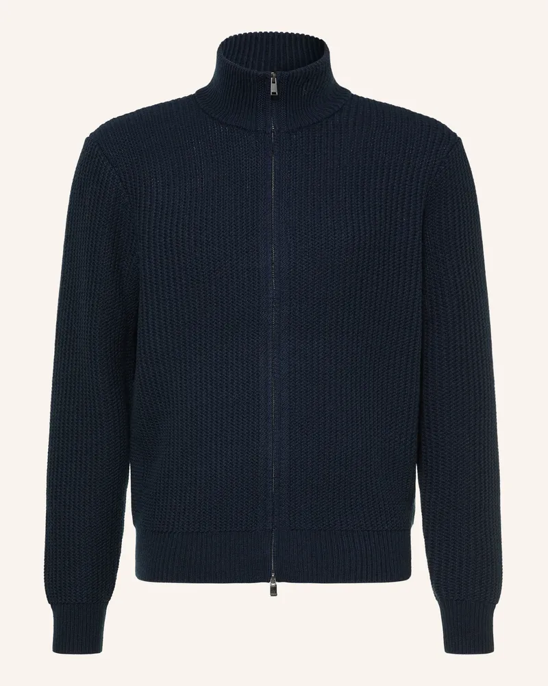 HUGO BOSS Strickjacke Fiocco blau Dunkelblau