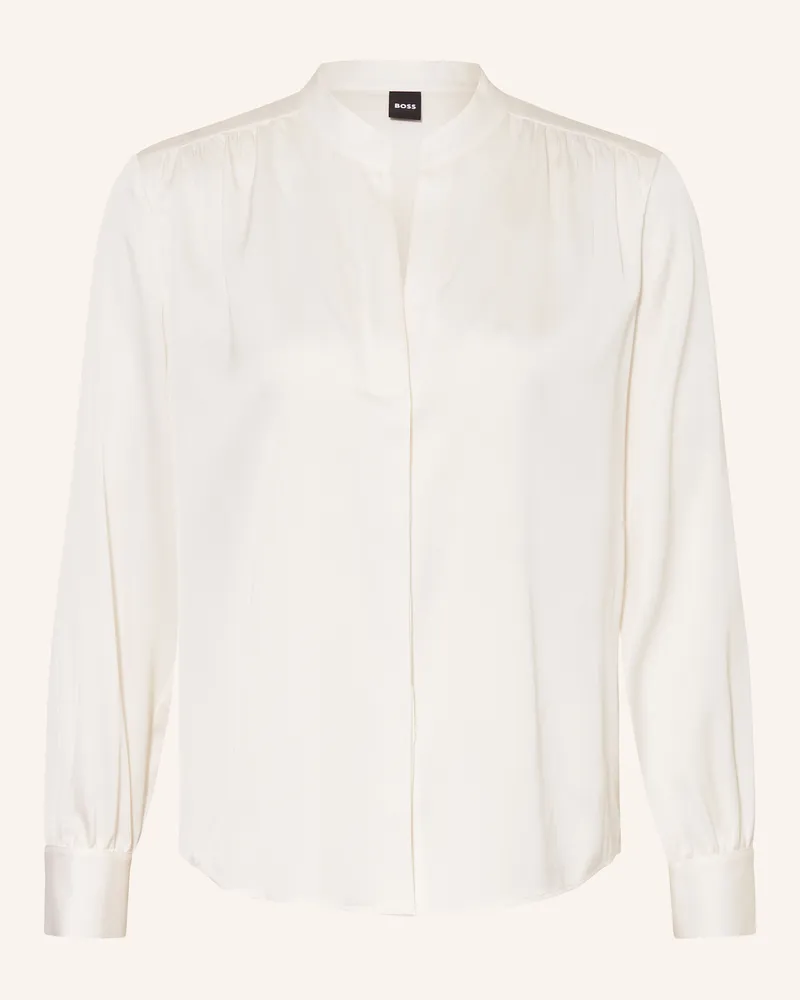 HUGO BOSS Bluse BANORA aus Seide Ecru