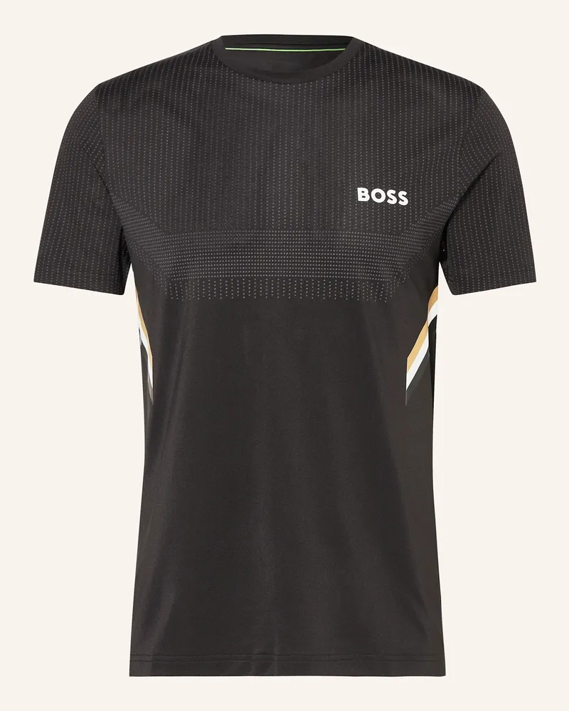 HUGO BOSS T-Shirt TECH TOC Schwarz