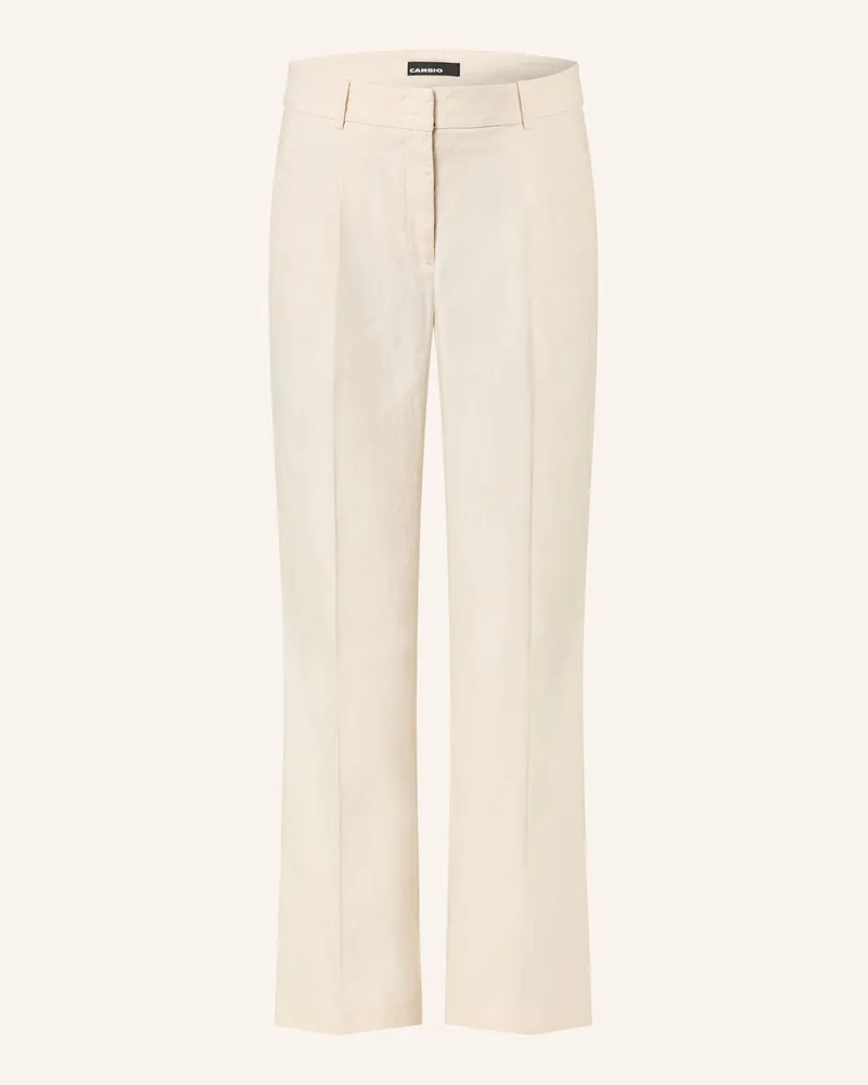 Cambio Marlenehose AMELIE mit Leinen Creme