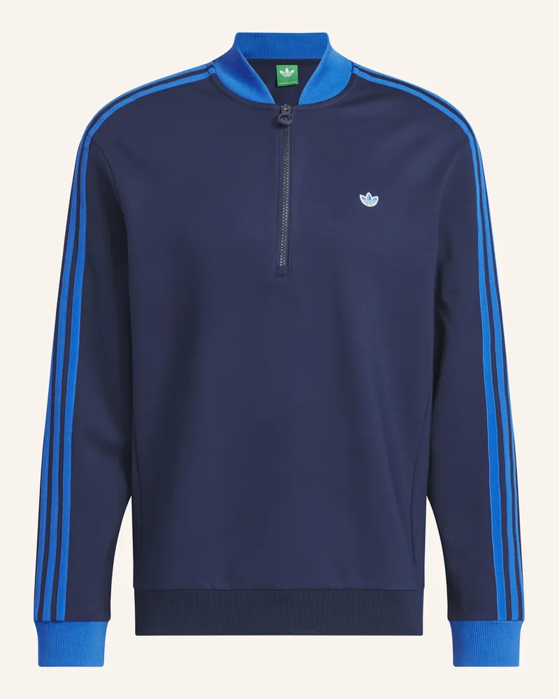 adidas ORIGINALS 3-STREIFEN 1/4 ZIP SWEATSHIRT Blau