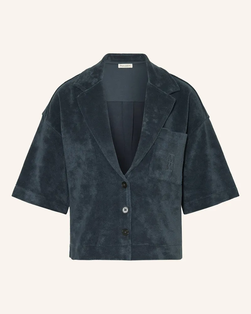 Marc O'Polo Frottee-Overshirt Dunkelblau