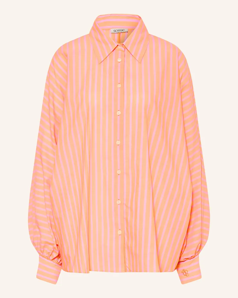 SoSUE Oversized-Hemdbluse pink Orange