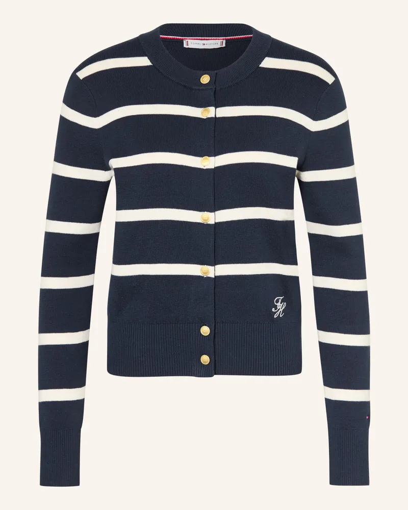 Tommy Hilfiger Strickjacke blau Dunkelblau