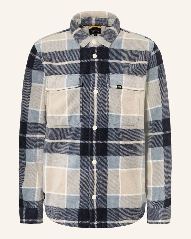 Camel Active Fleece-Overshirt blau Taupe