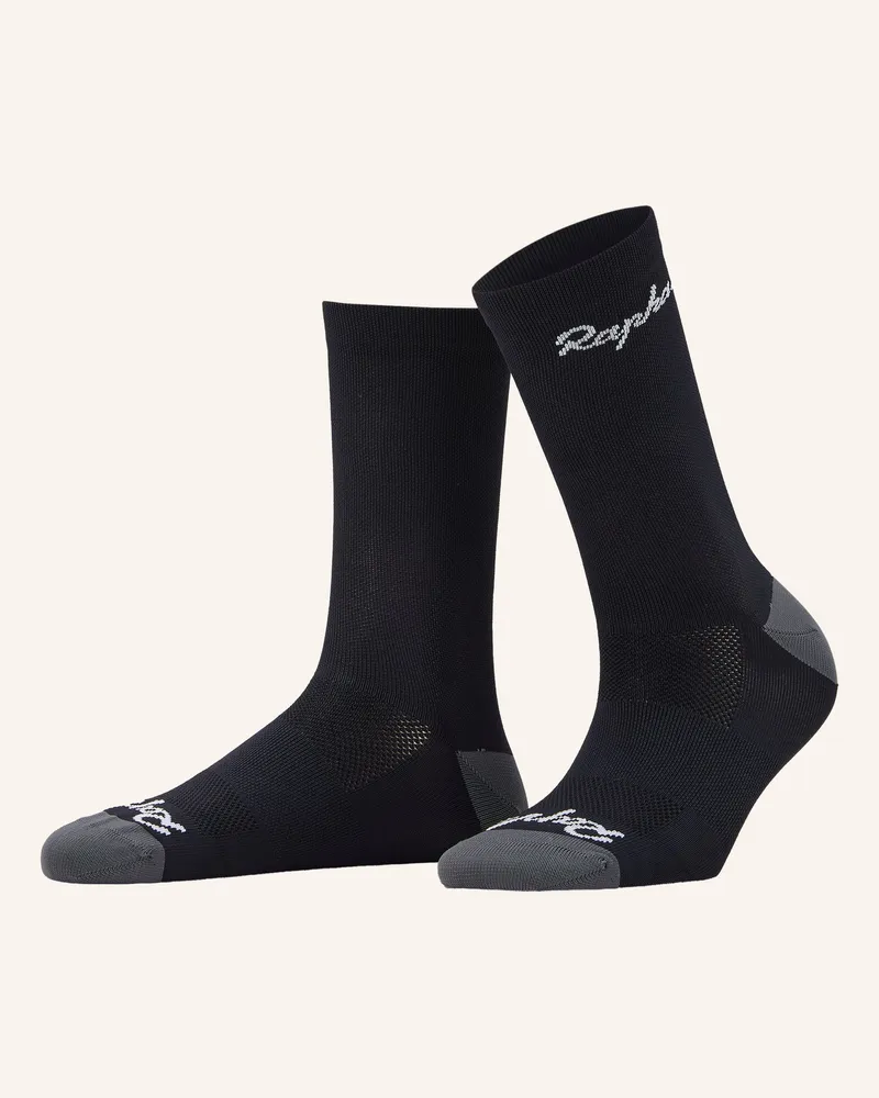 Rapha Socken Logo schwarz Schwarz