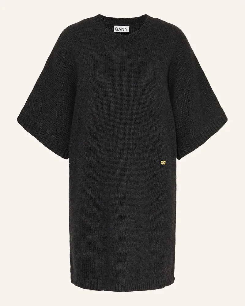 Ganni Strickkleid grau Dunkelgrau