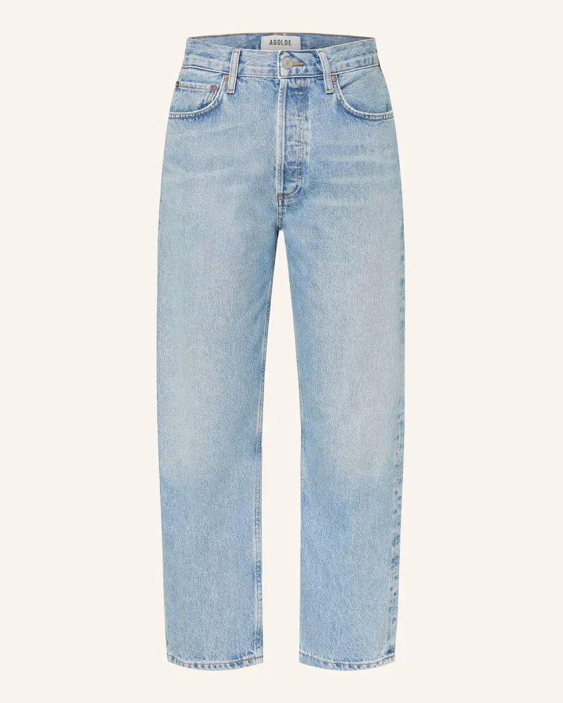 AGOLDE Straight Jeans 90's Pinch Wais Crop blau Stage