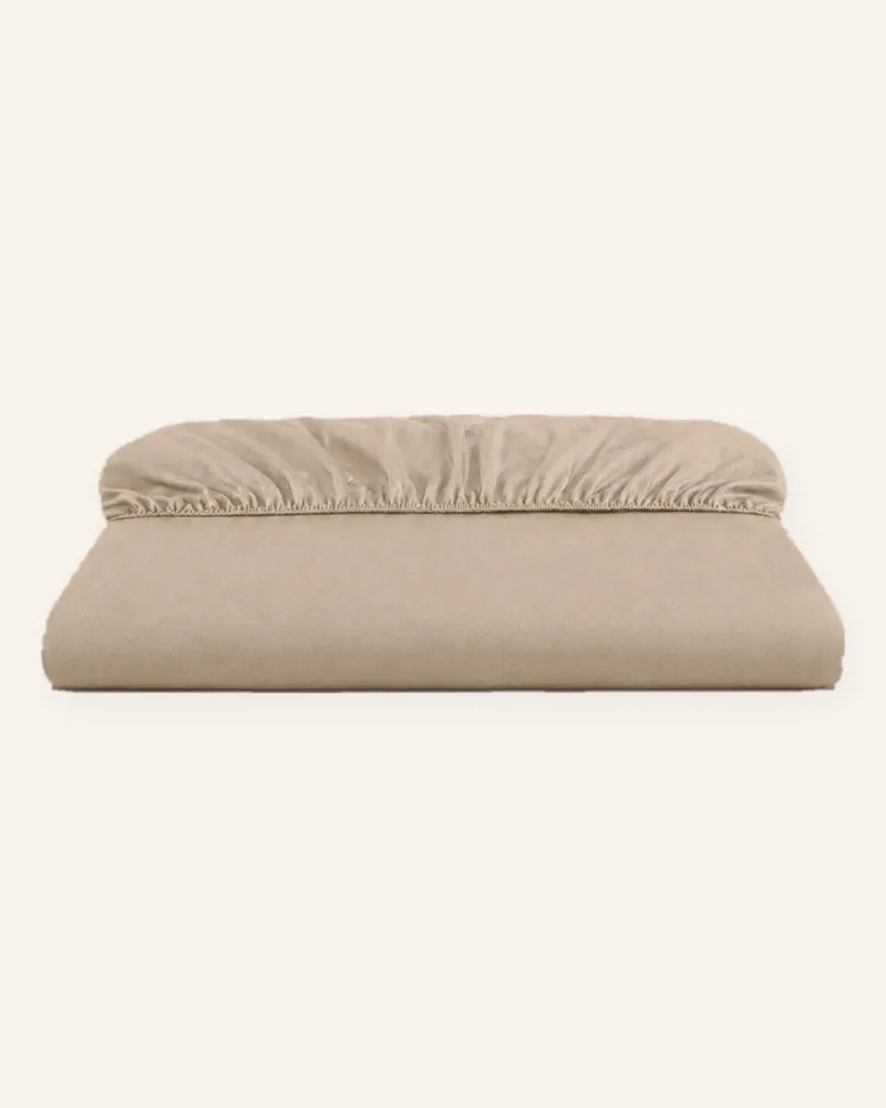 ROYFORT Spannbettlaken Perkal beige Beige