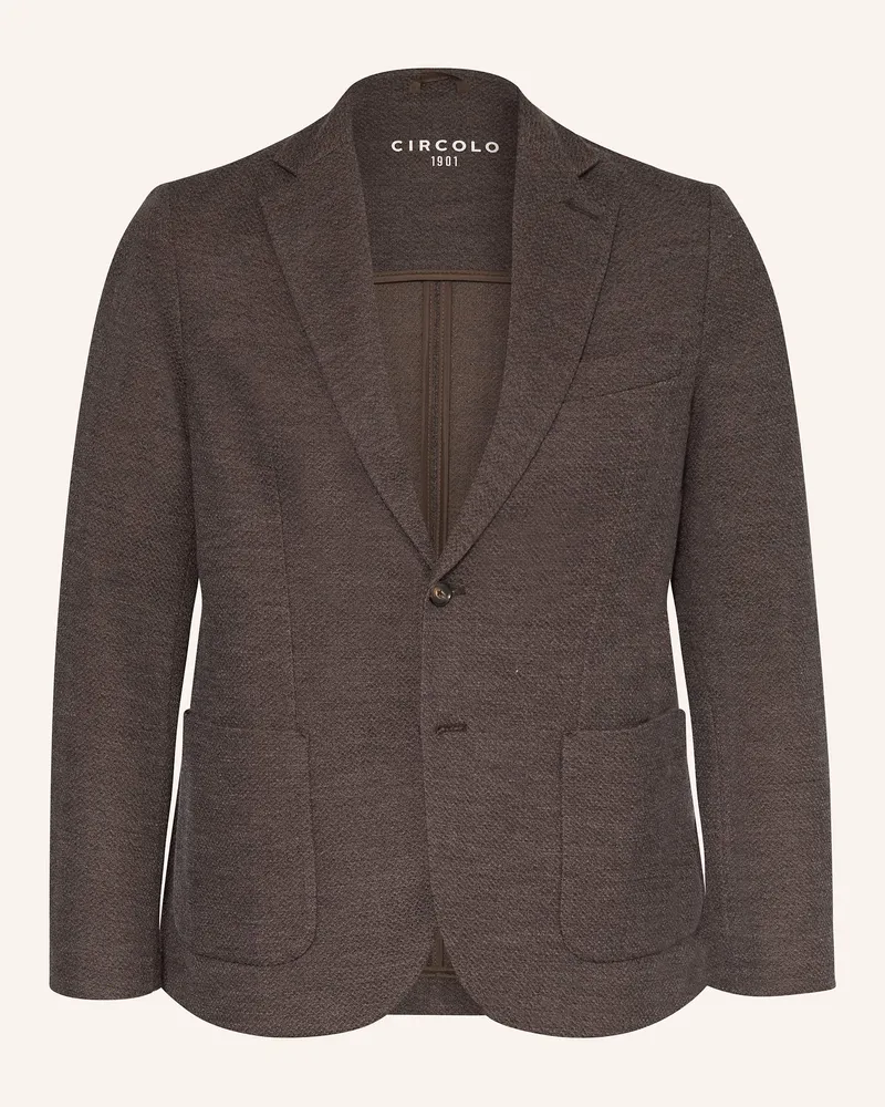 CIRCOLO 1901 Jerseysakko Slim Fit Dunkelbraun