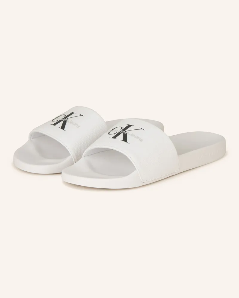 Calvin Klein Pantoletten Weiss