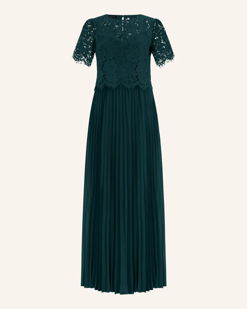 Apart Set: Abendkleid Und Blusenshirt Aus Spitze gruen Dunkelgrün