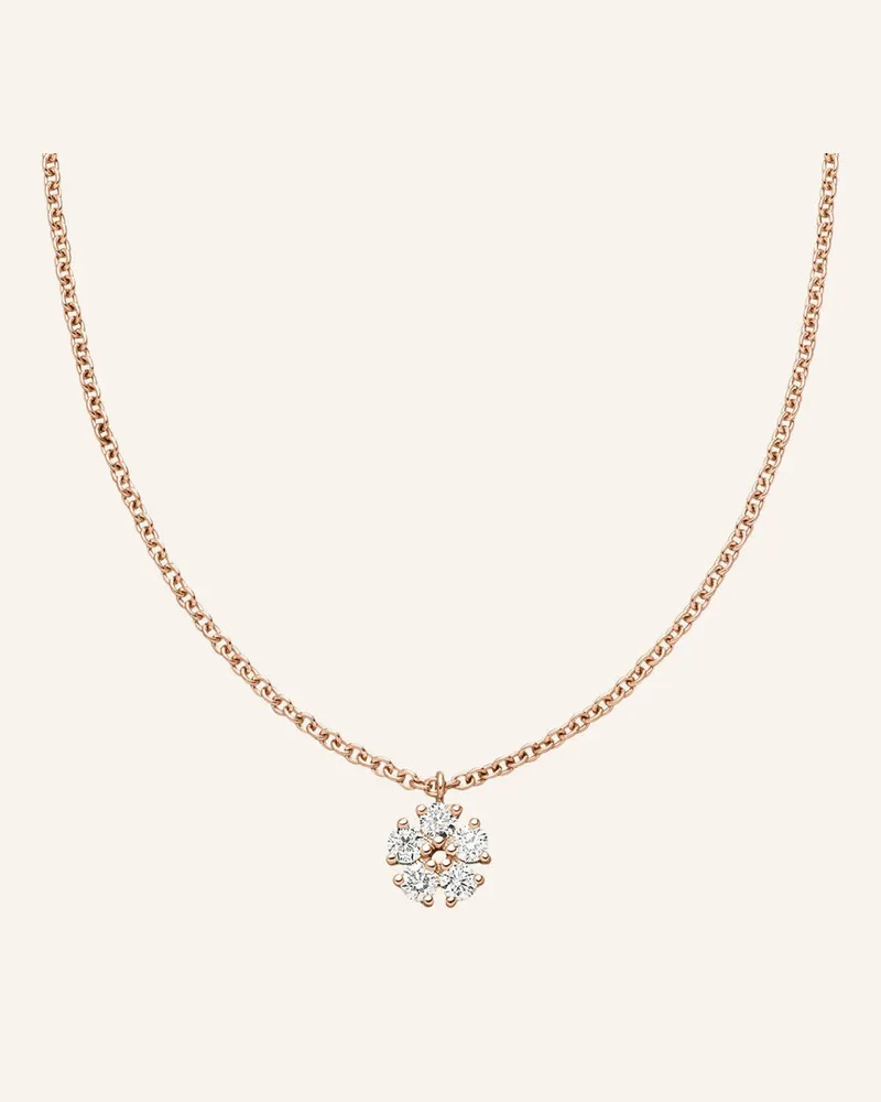 VEYNOU Halskette aus 14 Karat Roségold und 0,16ct. Diamanten Roségold