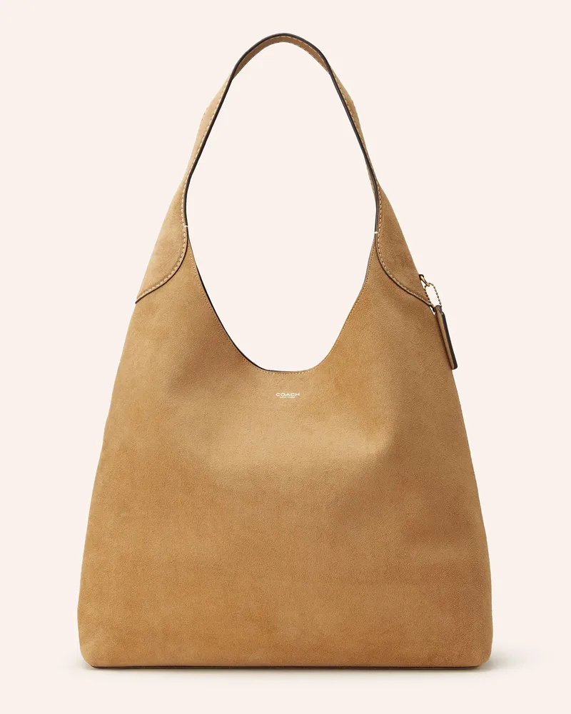 Coach Schultertasche BROOKLYN LARGE Cognac